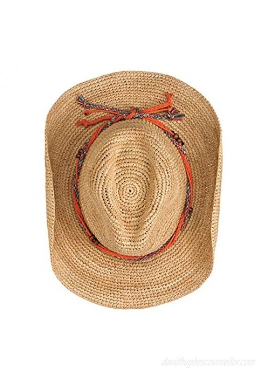 Wallaroo Hat Company Women’s Catalina Cowboy Hat – Raffia Modern Cowboy Designed in Australia