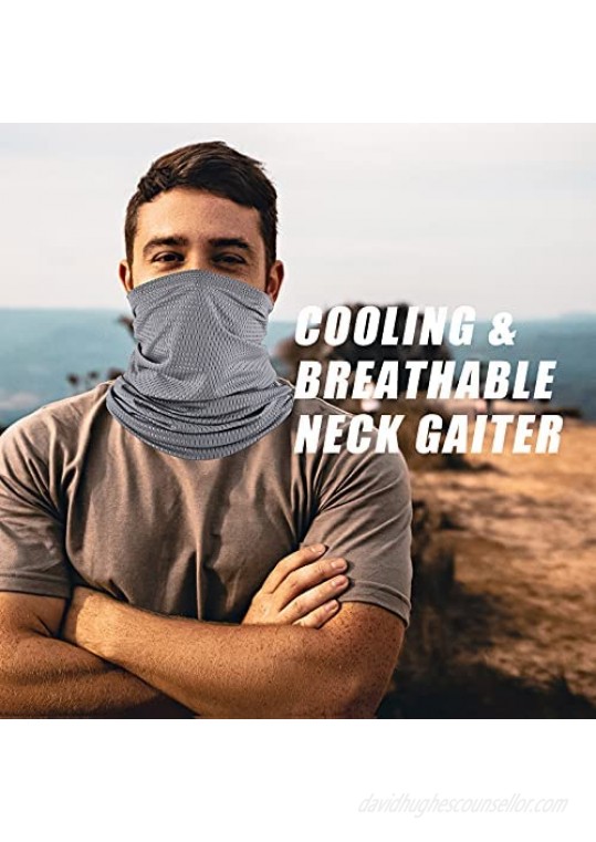 3Pcs Neck Gaiter Face Mask Cooling Breathable UV Sun Balaclava Bandana Face Scarf for Men Women Summer Fishing Running
