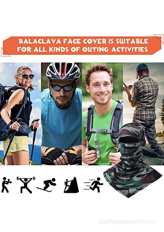 4 Piece Balaclava Face Covering Summer Balaclava Sun Protection Long Neck Cover for Men Women