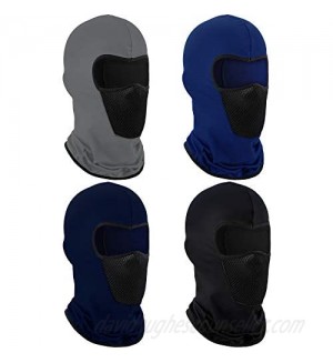 4 Pieces Summer Balaclava Face Mask Sun Dust Windproof Protection Mask Breathable Full Face Cover for Outdoor Activitie