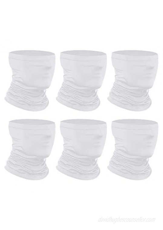 [6-Pack] Neck Gaiter Scarf  Breathable Bandana Face Bandana Cover Cooling Neck Gaiter for Men Women Cycling Hiking Fishing.
