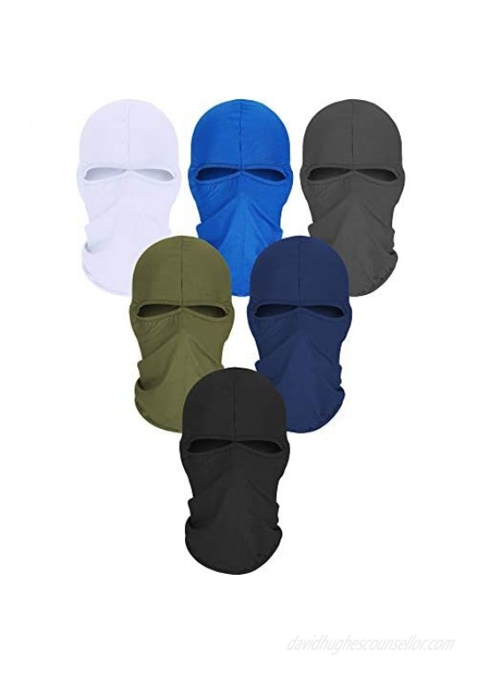 6 Pieces Balaclava Mask Ice Silk UV Protection Full-face Mask for Women and Men Outdoor Sports (Color Set 3)