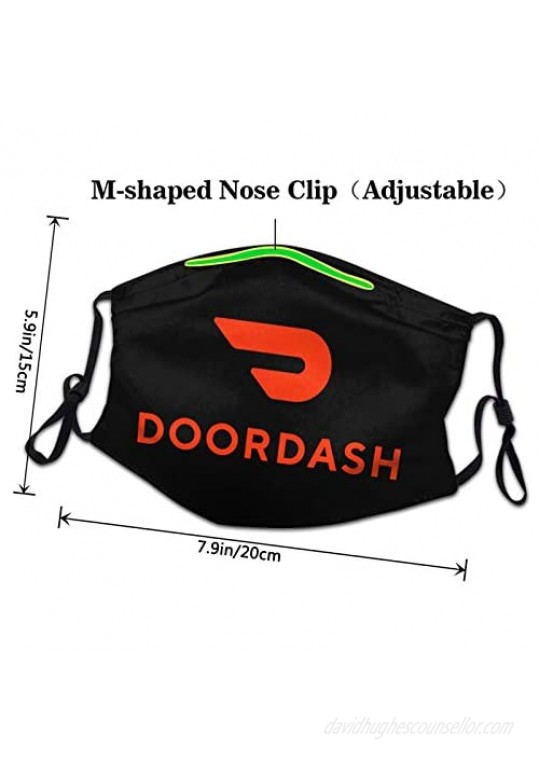 Adult Doordash Mouth Cover Washable Dustproof Adjustable Face Mask 1 Pcs Black