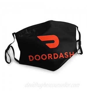 Adult Doordash Mouth Cover Washable Dustproof Adjustable Face Mask 1 Pcs Black