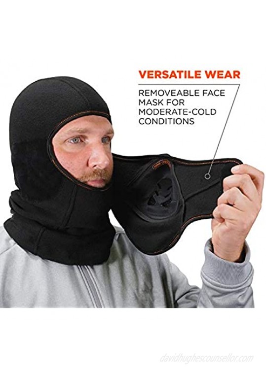 Balaclava with Detachable Heat Exchanger Face Mask Winter Ski Mask Ergodyne N-Ferno 6970 Black