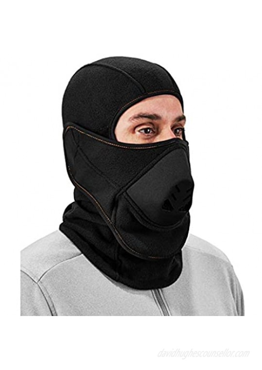 Balaclava with Detachable Heat Exchanger Face Mask  Winter Ski Mask  Ergodyne N-Ferno 6970 Black