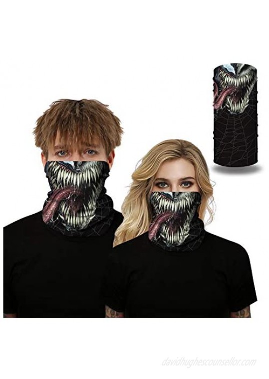 Bandanas Rave 3d Print Face Mask Cover Outdoors Protect from Dust Sun Wind Balaclava Headband for Unisex