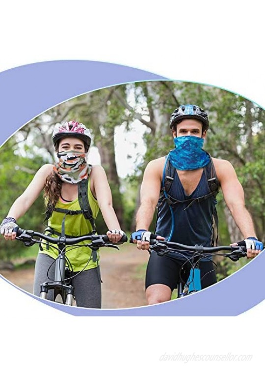 Face Cover Sun UV Dust Protection Neck Gaiter Scraf Balaclava Bandana Reusable Breathable Face Shield Headbands for Hiking Runing Cycling (Grey#1)
