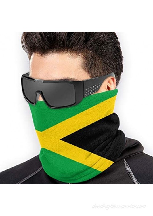 Face Mask Balaclava Half Bandanna Jamaican Flag Outdoor Magic Bandana Neck Gaiter Head Wrap Headband Scarf Face Mask Ultra Soft Elastic Handscarf Black