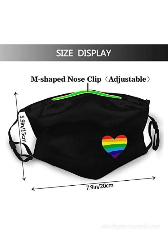 Gay Pride Face Mask LGBT Mask Rainbow Balaclava Bandanas Reusable Fabric Mask with 2 Filter