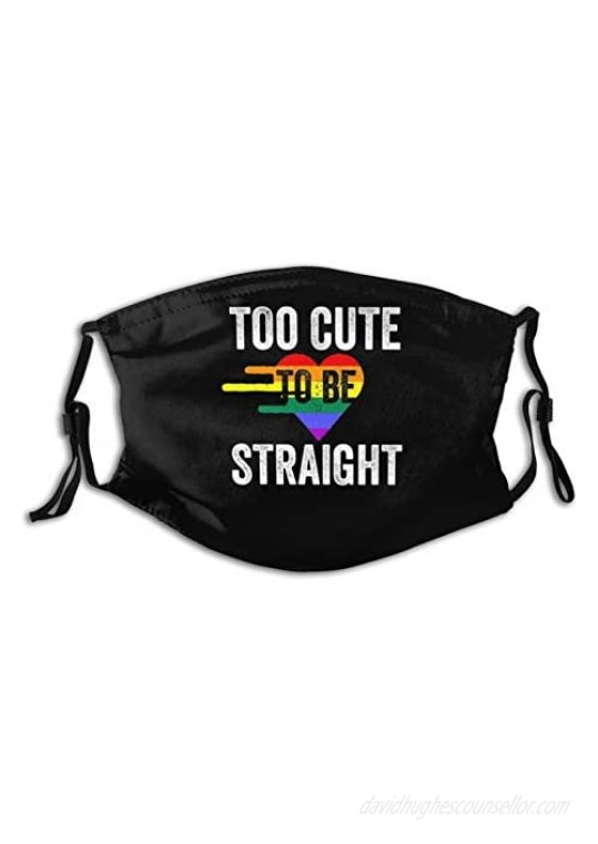 Lgbt Gay Love Is Love Face Mask With 2 Pcs Filters  Washable Reusable Scarf Balaclava For Men Women &Teenage Black