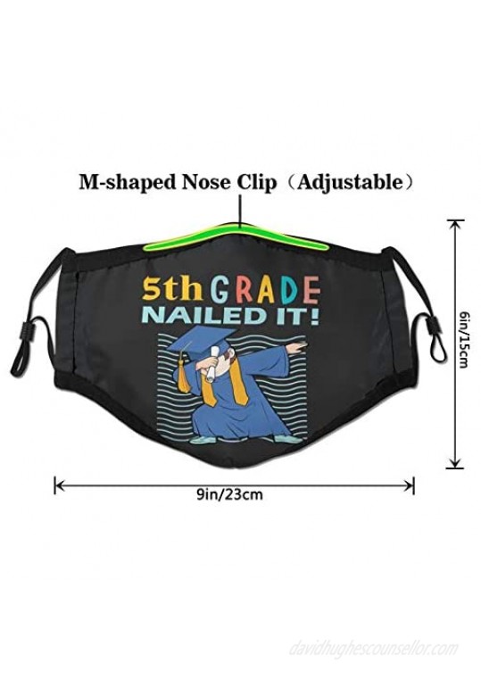 Mask- 5th Grade Nailed It-5th Grade Graduation Gift Unique Dust-Proof Premium Mask M-Shaped Nose Clip Unisex Black