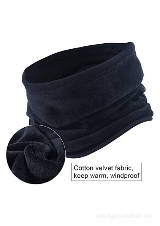 Neck Gaiter Warmer Windproof Mask Fleece - Face Mask Black