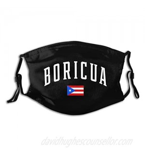 Puerto Rico Boricua Face Mask Unisex Balaclava Washable Reusable Fashion Scarf With Filter