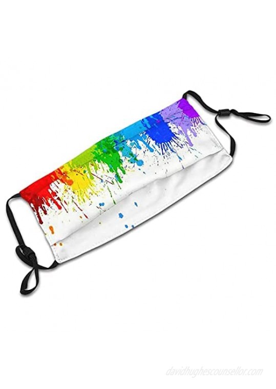 Rainbow Lip Fashion Summer Pattern Face LGBT Pride Cover Washable Reusable Anti Dust with 2 Filters Mouth Mask Scarf