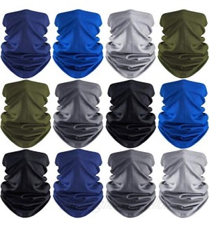 SATINIOR 12 Pieces Summer Neck Gaiter Sun Protection Neck Gaiter Scarf UV Protection Balaclava Face Clothing for Outdoor Use