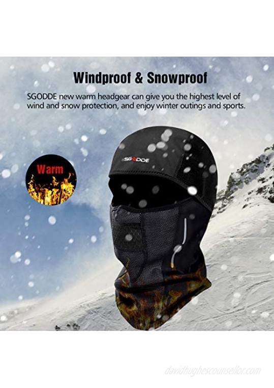 SGODDE Balaclava Ski Mask- Windproof Balaclava for Men Women Bike Face Mask Bicycle Balaclavas Cold Weather Face Mask in Winter for Skiing Snowboarding Motorcycling