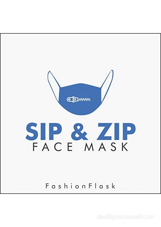 Sip and Zip Face Mask with Zipper Mouth – Anti-Dust Cycle Bike Face Mask Covering