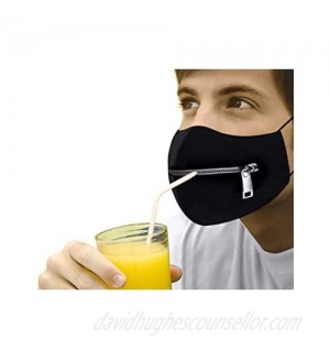 Sip and Zip Face Mask with Zipper Mouth – Anti-Dust Cycle  Bike Face Mask Covering