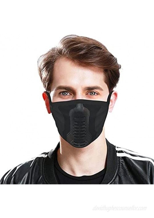 The Winter Soldier's Black Cotton Fabric Washable Protective Cotton Mask Adjustable Unisex Adult Solid Color