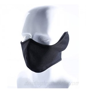 Your Choice Unisex-Adult Ear-Flap Half Face Mask for Cycling Black