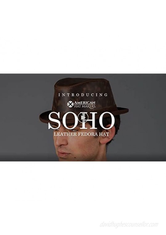 American Hat Makers Soho Leather Fedora — Handcrafted Travel Friendly