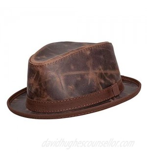 American Hat Makers Soho Leather Fedora — Handcrafted  Travel Friendly