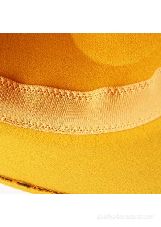 EOZY Women & Men Fedora Hat Wide Brim Unsex Floppy Panama Hat Cap