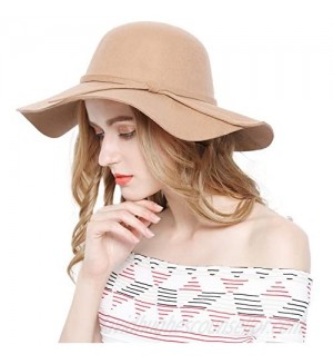 Lovful Women 100% Wool Wide Brim Cloche Fedora Floppy hat Cap