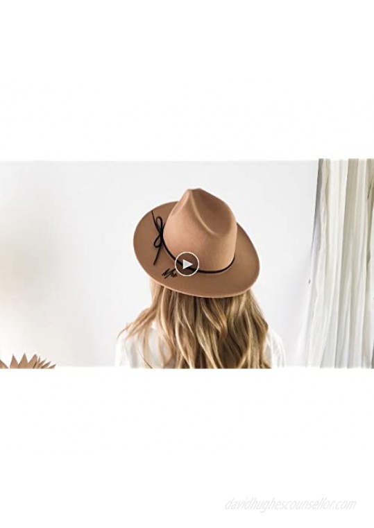 Mrs Fedora Hat Bride Engagement Photo Shoot Prop Tan Camel Fedora with Bow