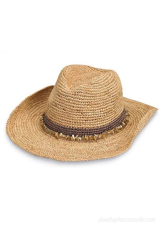 Wallaroo Hat Company Women’s Tahiti Cowboy Sun Hat – Raffia  Modern Cowboy  Designed in Australia.