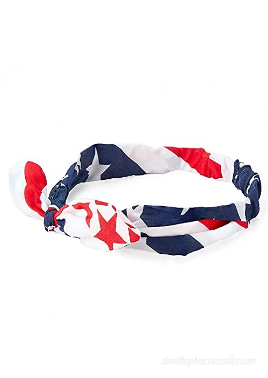American Flag Bowknot Headband  Accessories for Women (One Size  12 Pack)