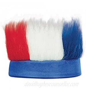 Beistle Patriotic Colorful Hairy Headband  Red/White/Blue