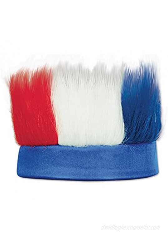 Beistle Patriotic Colorful Hairy Headband  Red/White/Blue