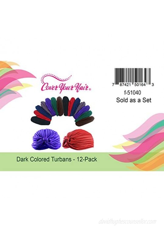 CoverYourHair Dozen Pack- 12 Beautiful Turbans