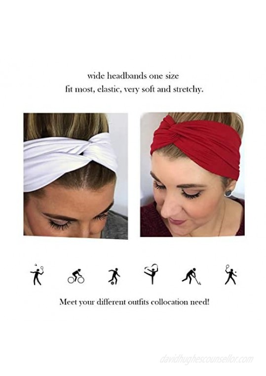 DRESHOW 8 Pack Women's Headbands Headwraps Hair Bands Bows Hair Accessories