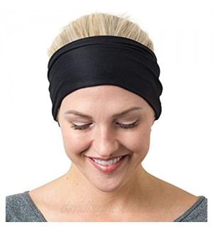 RiptGear Wide Headbands for Women - Workout Headbands for Yoga Running and Gym - Cute Thick Non-Slip Sweat Bands
