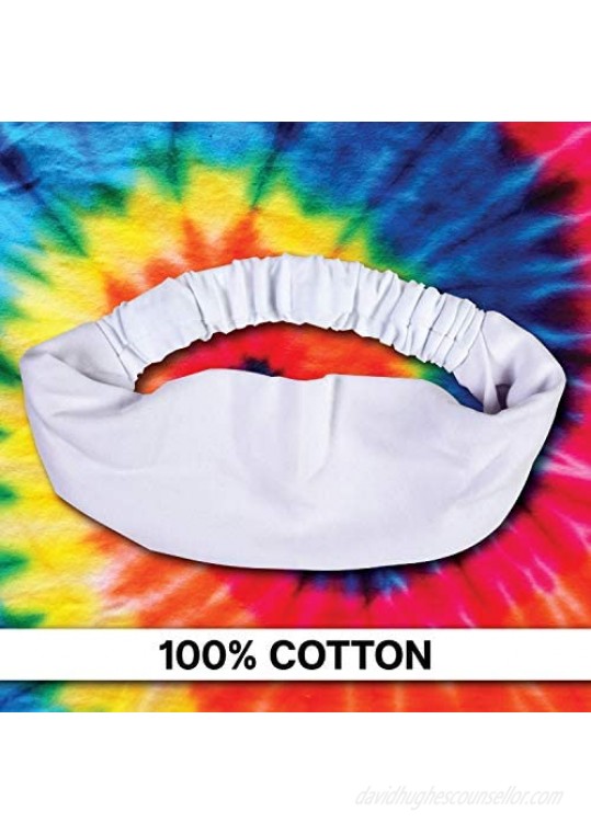 Tulip one-step tie-dye Headbands 2 Pack Tie Dye Accessory White
