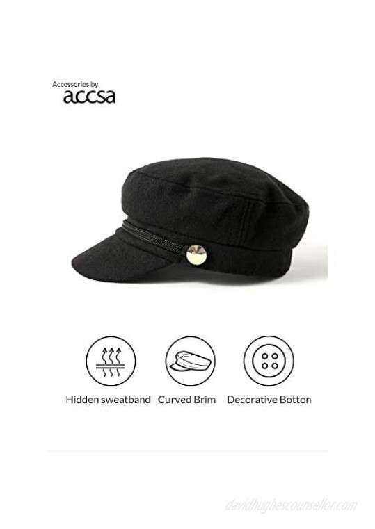 accsa Womens Fashion Newsboy Cap Bakerboy Cabbie Gatsby Pageboy Visor Beret Hat