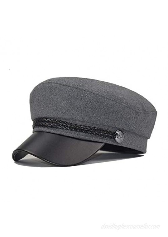 AIBEARTY Women Yacht Captain Sailor Hat Newsboy Hat Cap Visor Beret Hat