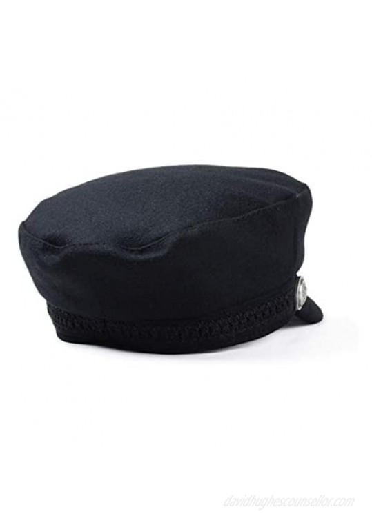 AWOCAN Womens Newsboy Cap Wool Blend Navy Bakerboy Cabbie Cap Fashion Ladies Girls Beret Hat
