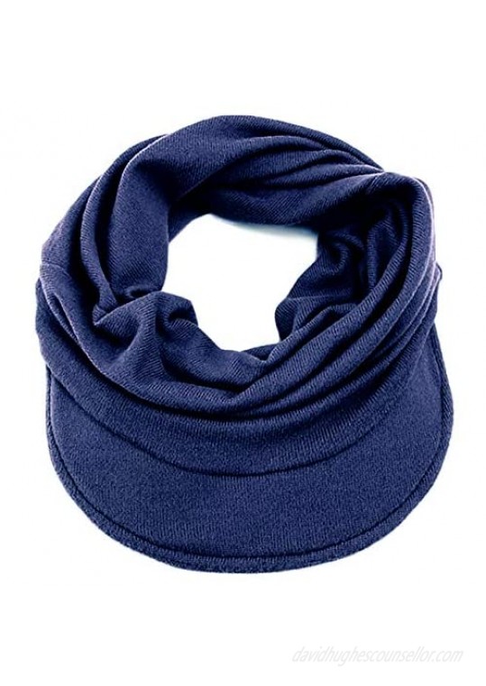 DORALLURE Visor Ponytail Beanie Baggy Slouchy Tail Cotton Skullcap Warm Headscarf Winter Hat