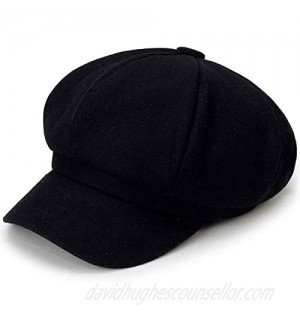 HStore New Womens Visor Beret Newsboy Hat Cap for Ladies Merino Wool Womens Hats Baker Boy Hats for Ladies