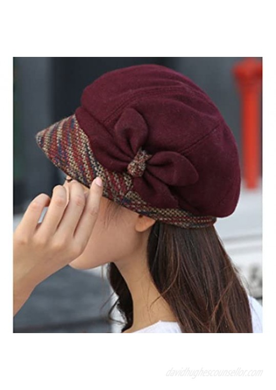 Lerben Women's Warm Winter Caps Newsboy Cap Cloche Beret Visor Hat