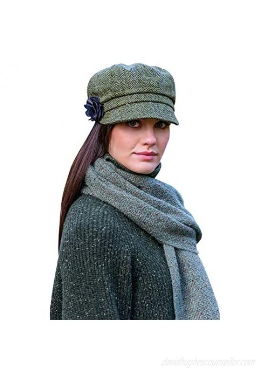 Mucros Weavers Irish Newsboy Cap for Women  Wool Knit Hat for Winter