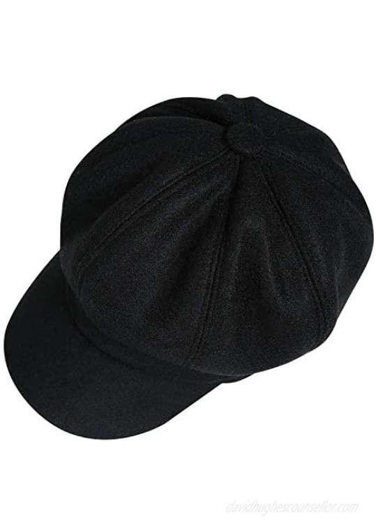 PanPacSight Women's Newsboy Hats Fall Wool Cabbie Beret Tweed Girls Paperboy Cap