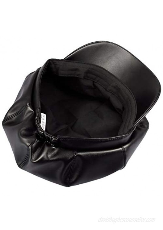 Samtree Women Newsboy Hats Visor Beret Cabbie Hat 8 Panel Ivy Cap PU Leather