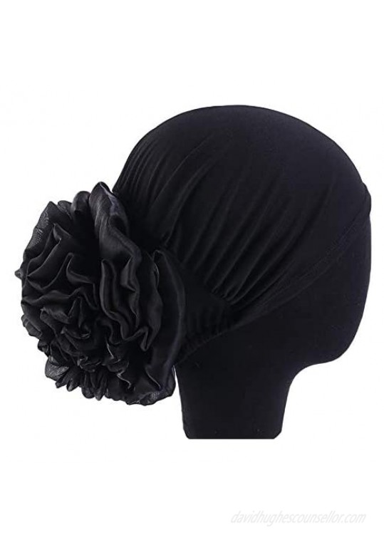 1Pack / 2Packs Women Flower Elastic Turban Beanie Head Wrap Chemo Cap Hat