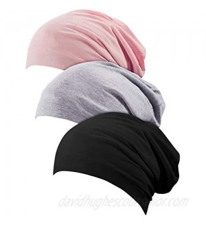 3 Pieces Women Turban Pre-Tied Bonnet Braid Turban African Head Wrap for Woman