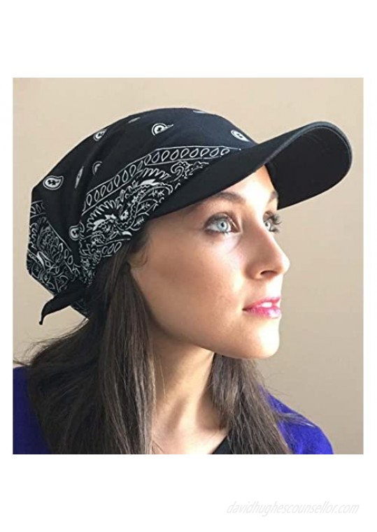 6 Colors Womens Chemo Cancer Head Scarf Hat Summer Folding Anti-UV Golf Tennis Sun Visor Cap